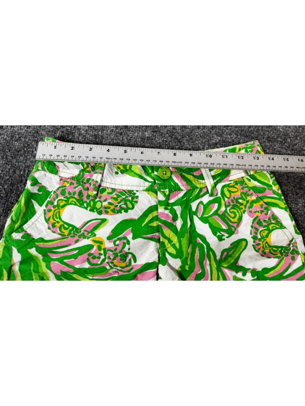 Lilly Pulitzer The Callahan Shorts Women's Size 000  Green White Short